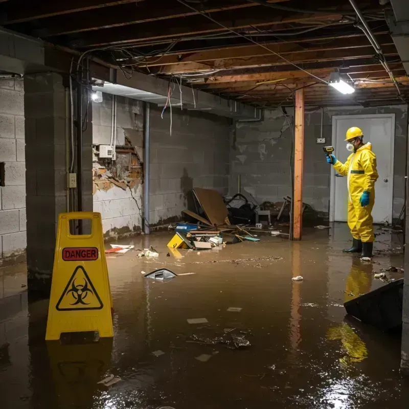 Flooded Basement Electrical Hazard in Surgoinsville, TN Property